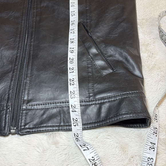 Emporio & Co. Black Faux Leather Moto Jacket – NWT – Size M - Picture 11 of 13